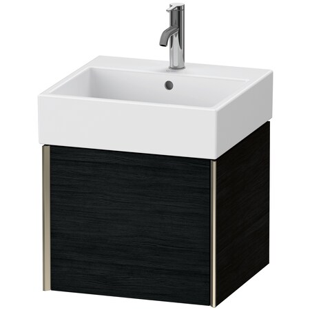 Duravit Xviu One Drawer Wall-Mount Vanity Unit Oak Black XV42330B116
